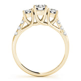 14K Yellow Gold 0.5ctw Round Diamond Engagement Ring
