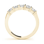 18K Yellow Gold Square Diamond Wedding Ring