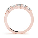 14K Rose Gold Square Diamond Wedding Ring