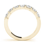 14K Yellow Gold Square Diamond Wedding Ring