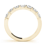 14K Yellow Gold Square Diamond Wedding Ring