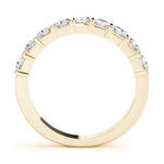 18K Yellow Gold Square Diamond Wedding Ring