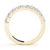 18K Yellow Gold Square Diamond Wedding Ring