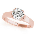 14K Rose Gold 1ct Round Diamond Solitaire Ring