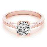 18K Rose Gold 1ct Diamond Engagement Solitaire Ring