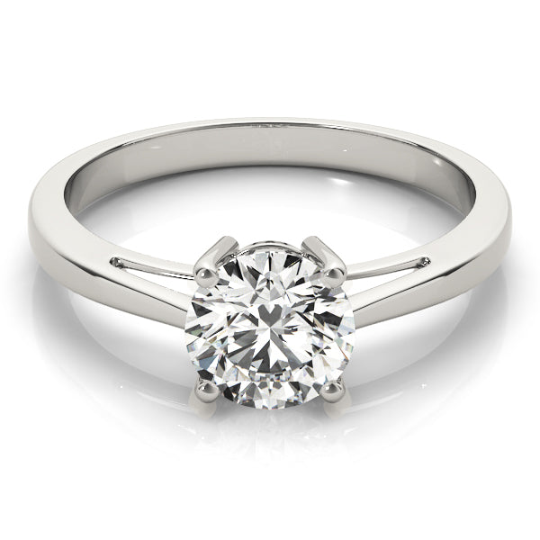 14K White Gold 1 CT Round Diamond Engagement Ring