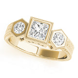 14K Yellow Gold 1 ct Diamond Engagement Ring