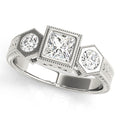 White Gold Diamond Three Stone Engagement Ring