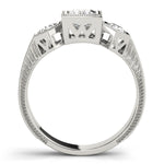 White Gold Diamond Three Stone Engagement Ring