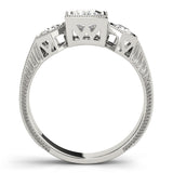 White Gold Diamond Three Stone Engagement Ring