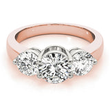 14K Rose Gold 2 ctw Round Diamond Engagement Ring