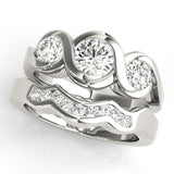 Round Diamond Three Stone Engagement Ring