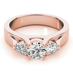 14K Rose Gold 1 CT Round Diamond Engagement Ring