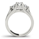 Round Diamond Three Stone Engagement Ring
