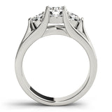 Round Diamond Three Stone Engagement Ring