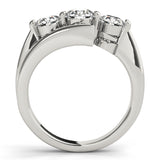 Round Diamond Three Stone Engagement Ring