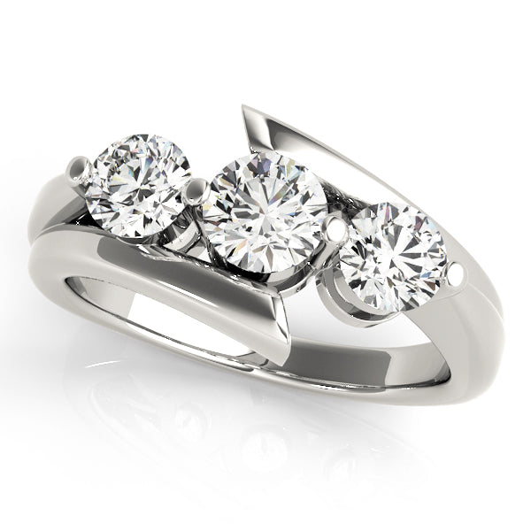 14K White Gold 1 CT Round Diamond Engagement Ring