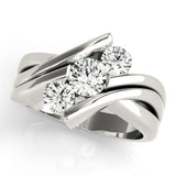 Round Diamond 1CT Three Stone Engagement Ring