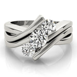 Round Diamond 1CT Three Stone Engagement Ring