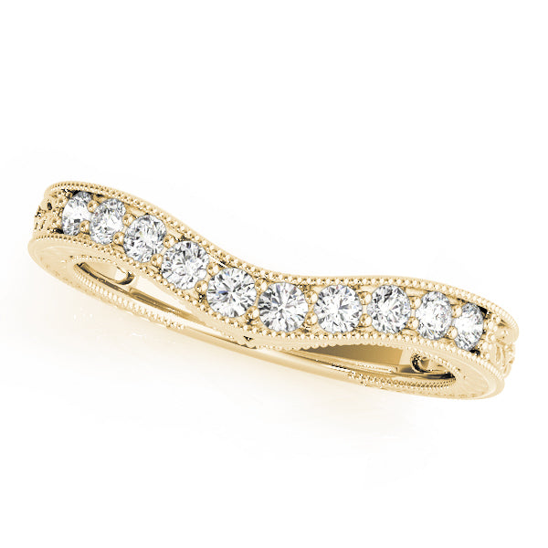 18K Yellow Gold Multi-Diamond Wedding Band