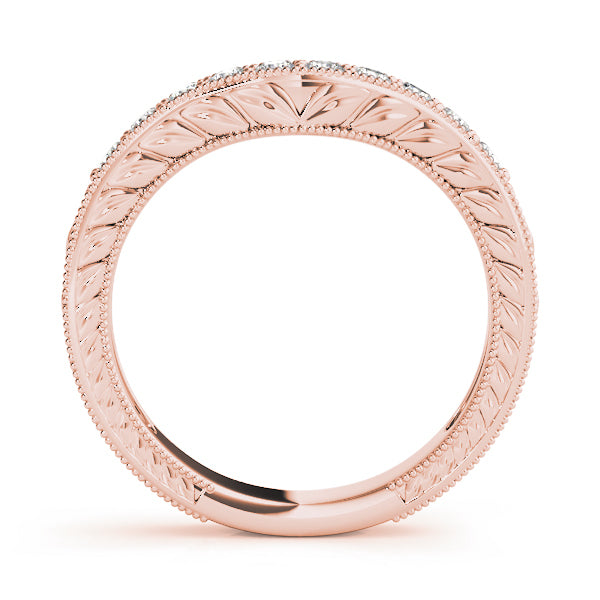 14K Rose Gold Diamond Wedding Band - 1/2 ct