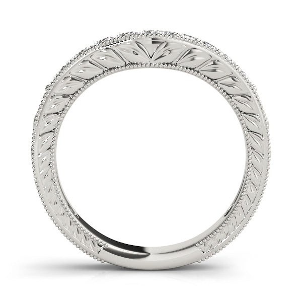 18K White Gold Multi-Diamond Wedding Band