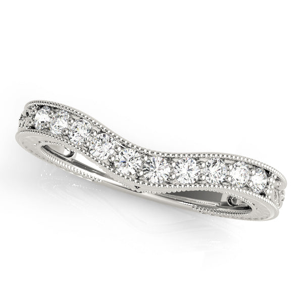Platinum 1/3 CT Diamond Wedding Band
