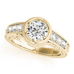 18K Yellow Gold Vintage Diamond Engagement Ring 0.58ctw