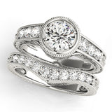 Vintage 0.5 CT Round Diamond Engagement Ring