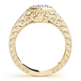 14K Yellow Gold Vintage Diamond Engagement Ring