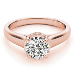 18K Rose Gold 1 CT Diamond Engagement Ring