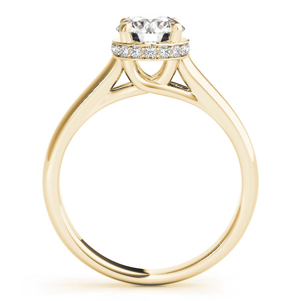 18K Yellow Gold 1 CT Round Diamond Solitaire Ring