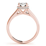 18K Rose Gold 1 CT Diamond Engagement Ring