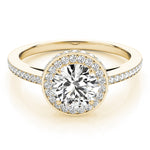 18K Yellow Gold 1.5 ctw Round Diamond Engagement Ring