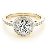 18K Yellow Gold 1.5 ctw Round Diamond Engagement Ring