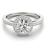 Round Diamond Halo Engagement Ring