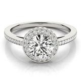 Round Diamond Halo Engagement Ring