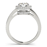 Round Diamond Halo Engagement Ring
