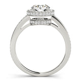 Round Diamond Halo Engagement Ring
