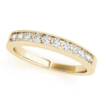 14K Yellow Gold 0.10ctw Diamond Wedding Band