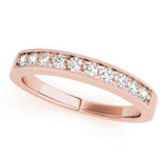 14K Rose Gold 0.10 ctw Diamond Wedding Band