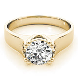 14K Yellow Gold 1ct Diamond Engagement Solitaire Ring