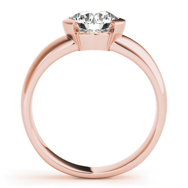 14K Rose Gold 1 CT Round Diamond Engagement Ring
