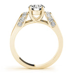 14K Yellow Gold Round Diamond Solitaire Ring