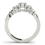 1 Carat Round Diamond Three Stone Ring