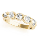 14K Yellow Gold 5-Stone Diamond Wedding Ring