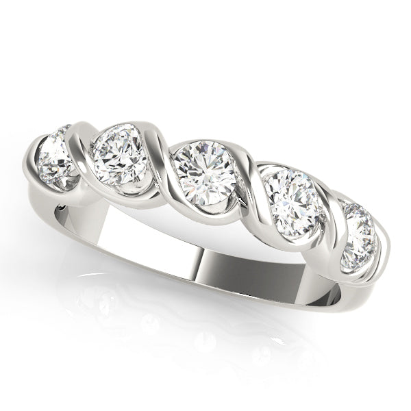 Multi-Diamond Gold Wedding Ring