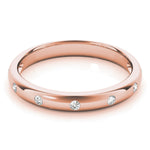 18K Rose Gold Multi-Diamond Wedding Ring