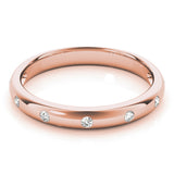 18K Rose Gold Multi-Diamond Wedding Ring