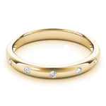 14K Yellow Gold 7-Diamond Wedding Band